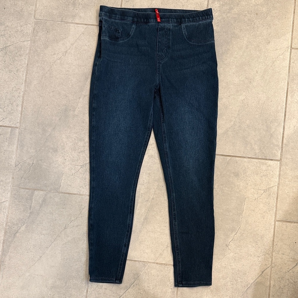 Spanx Dark Blue Ankle Skinny Women's Jeans. Large
